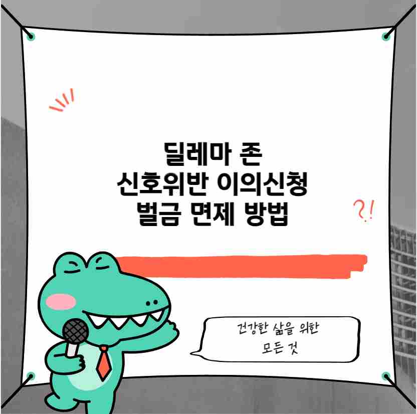 딜레마 존 신호위반 이의신청 벌금 면제 방법