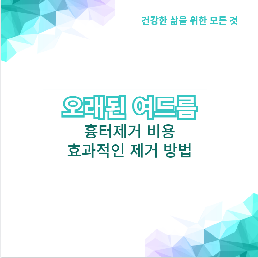 오래된 여드름 흉터제거 비용 효과적인 제거 방법